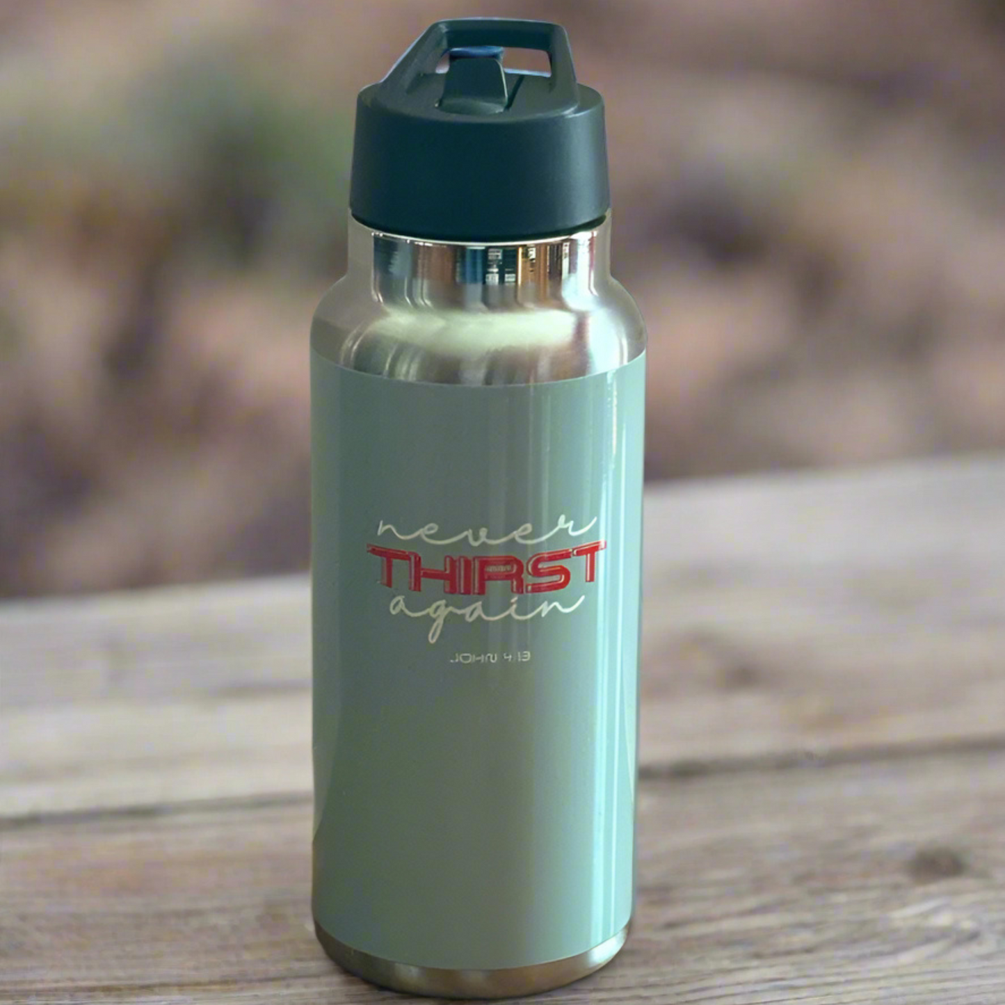 "Never Thirst Again" Gator Tumbler, 32oz | John 4:13