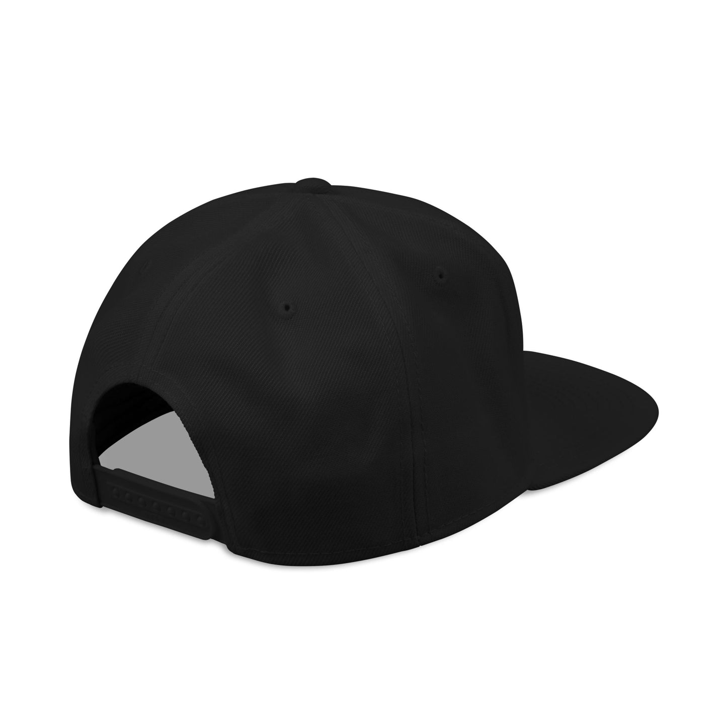 Flatbill Cap with Embroidered 'LIFEr' Design, Black