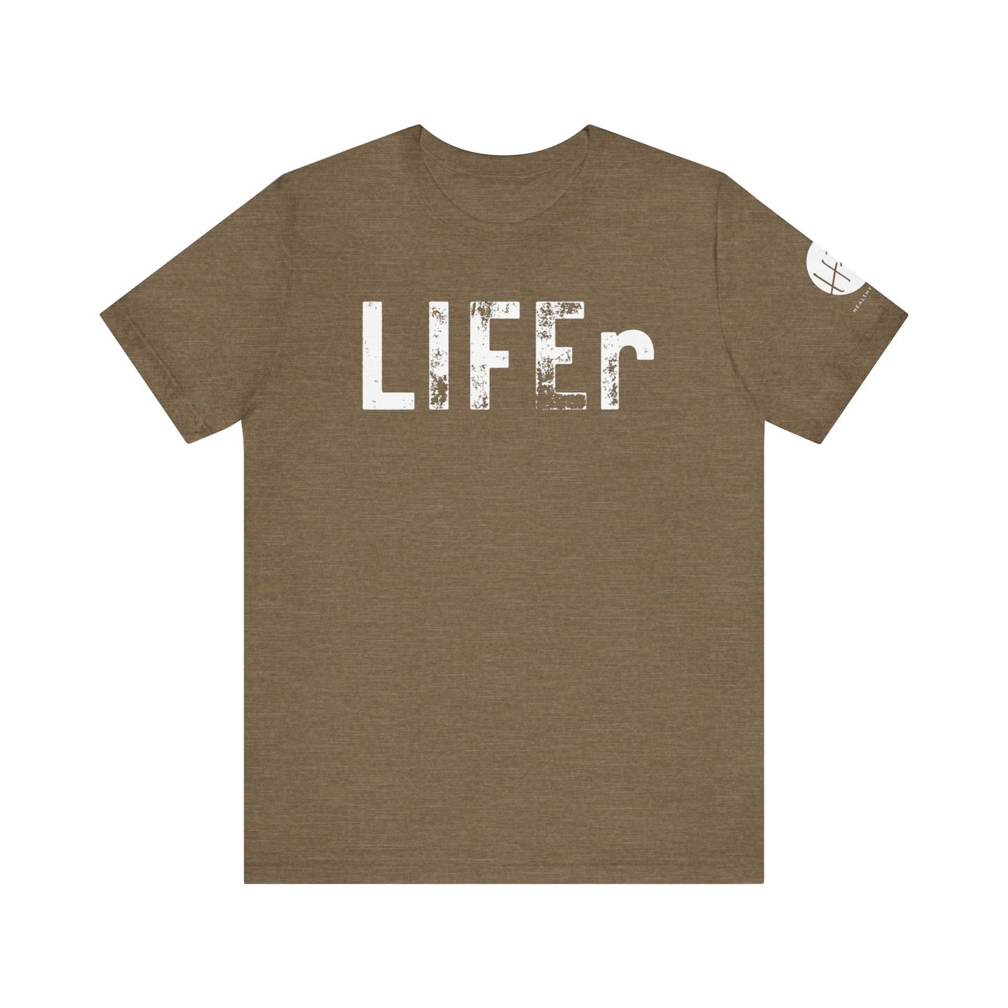 LIFEr tee w/ logo on sleeve | colors