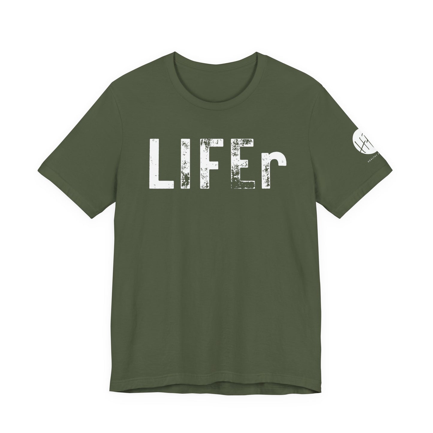 LIFEr tee w/ logo on sleeve | colors