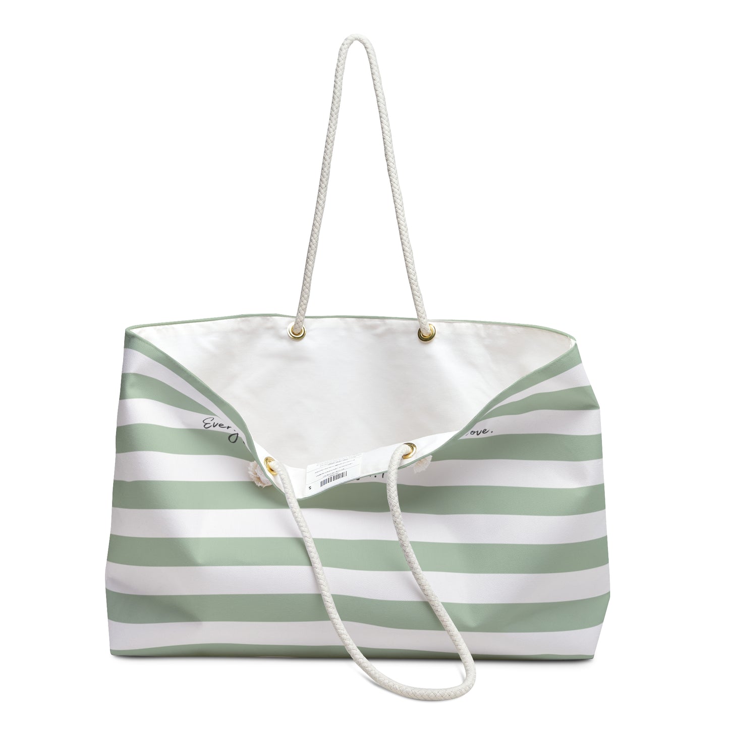 Weekender Bag, sage green, James 1:17