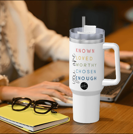 Travel Tumbler with Handle and Straw (40oz)