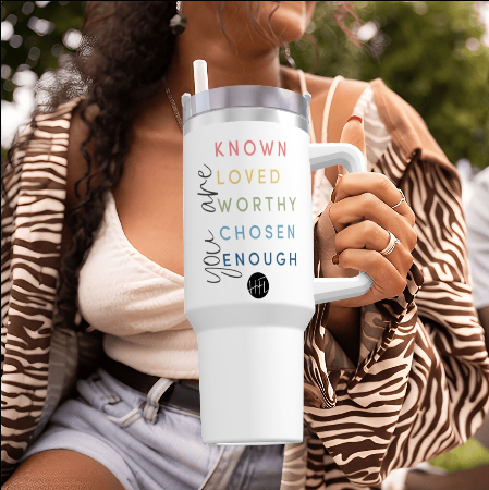 Travel Tumbler with Handle and Straw (40oz)