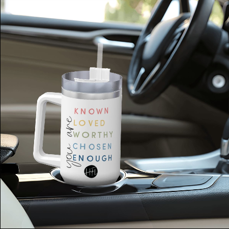 Travel Tumbler with Handle and Straw (40oz)