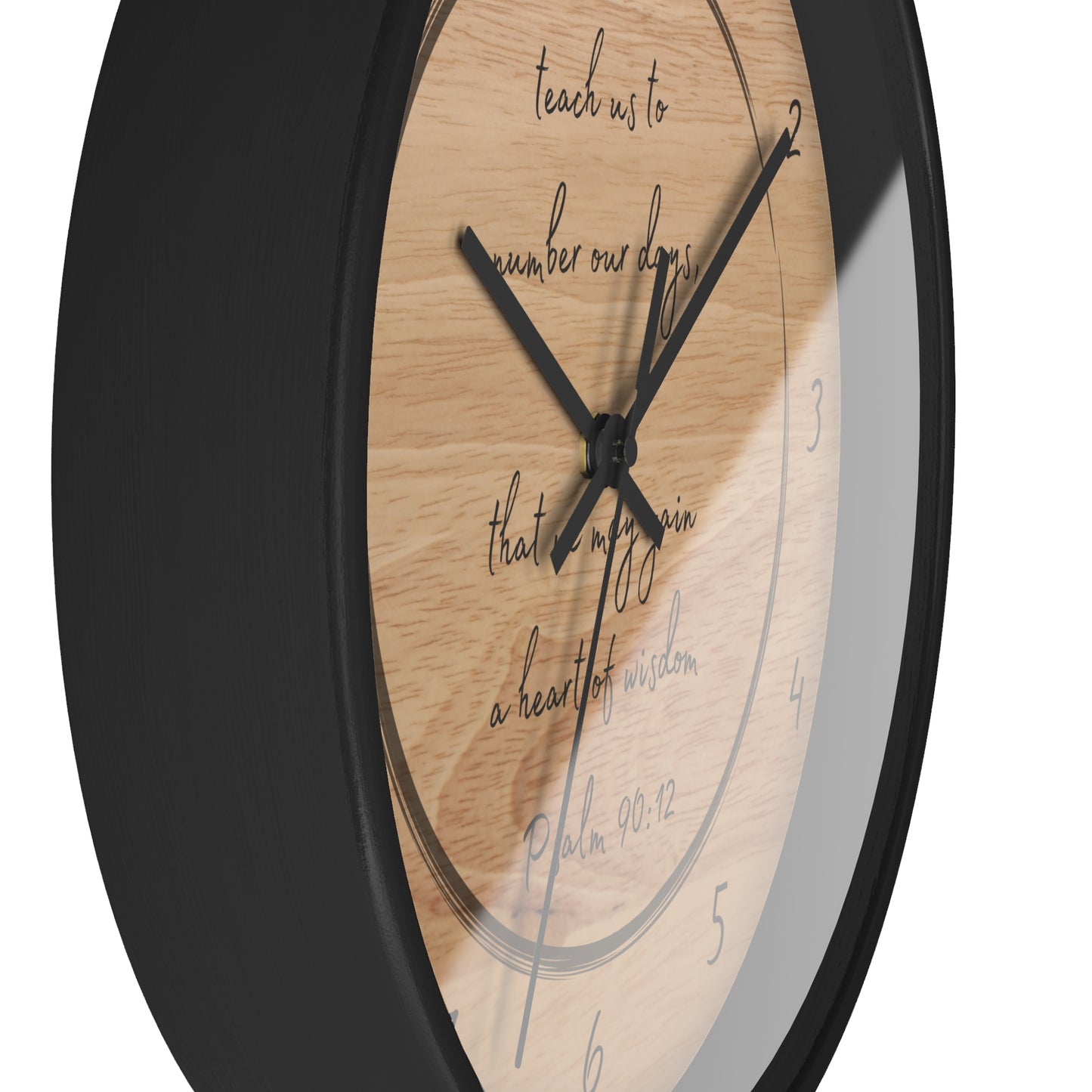 Wall Clock, black rim