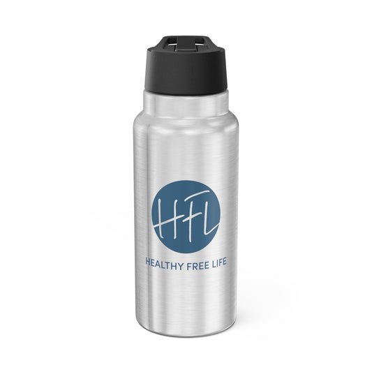 Stainless Steel Water Bottle w/ straw, 32oz