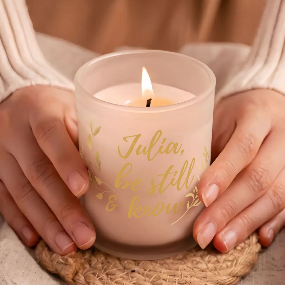 Personalized Christian Candle