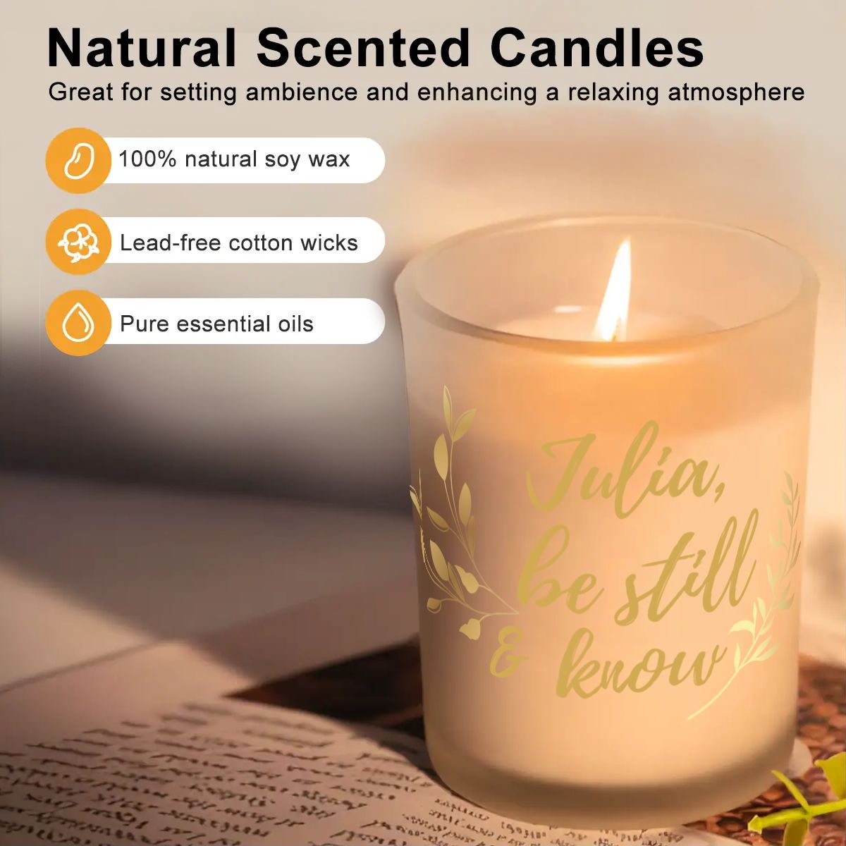 Personalized Christian Candle